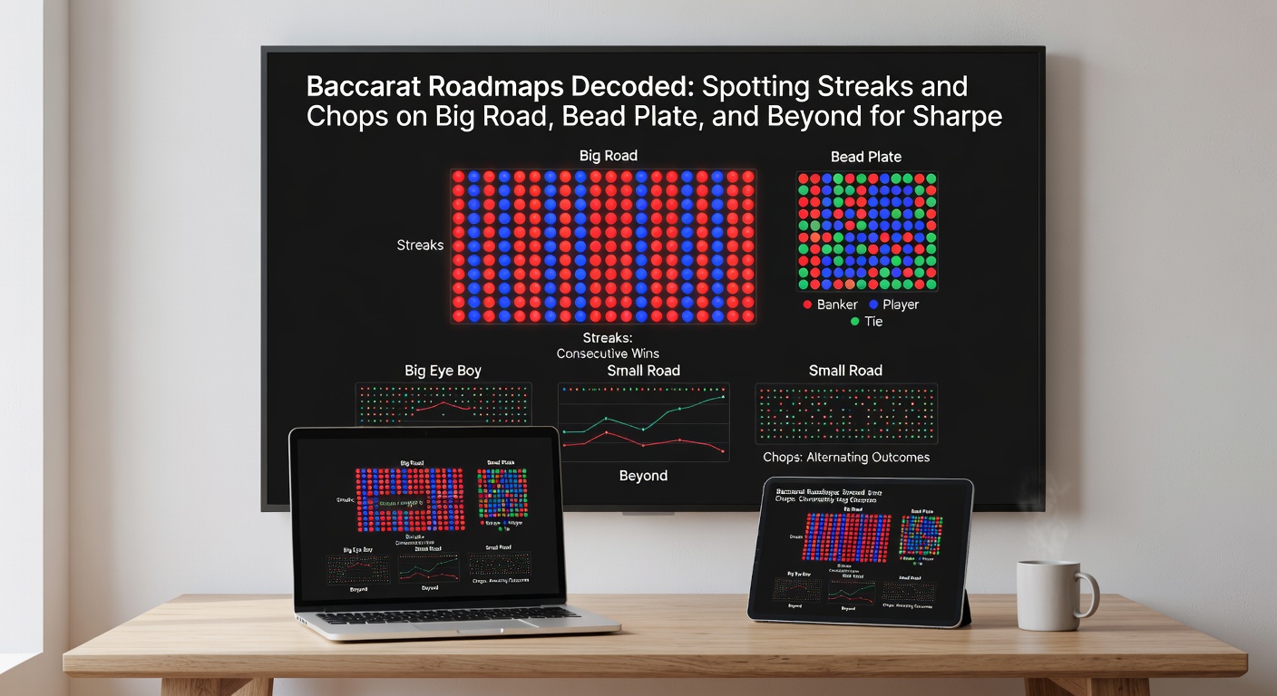 Close-up of baccarat scorecards showing Big Eye Boy and Small Road patterns derived from the main Big Road, with choppy diagonals and emerging streaks