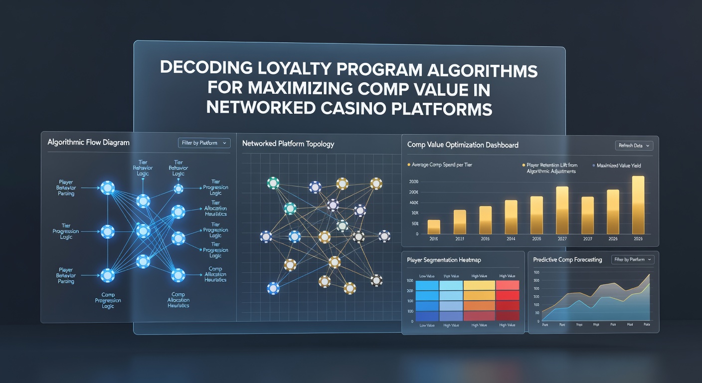 Interconnected casino network map illustrating data flow between properties and centralized loyalty algorithm processing