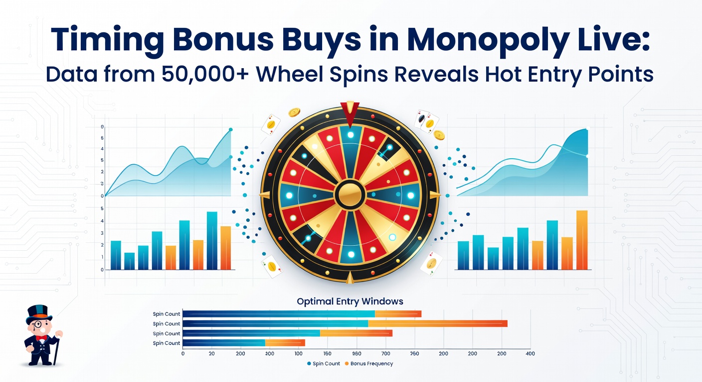 Graph charting bonus hit rates after non-bonus streaks in Monopoly Live, with peaks highlighted at 5-10 spin droughts from the 50,000+ spin dataset