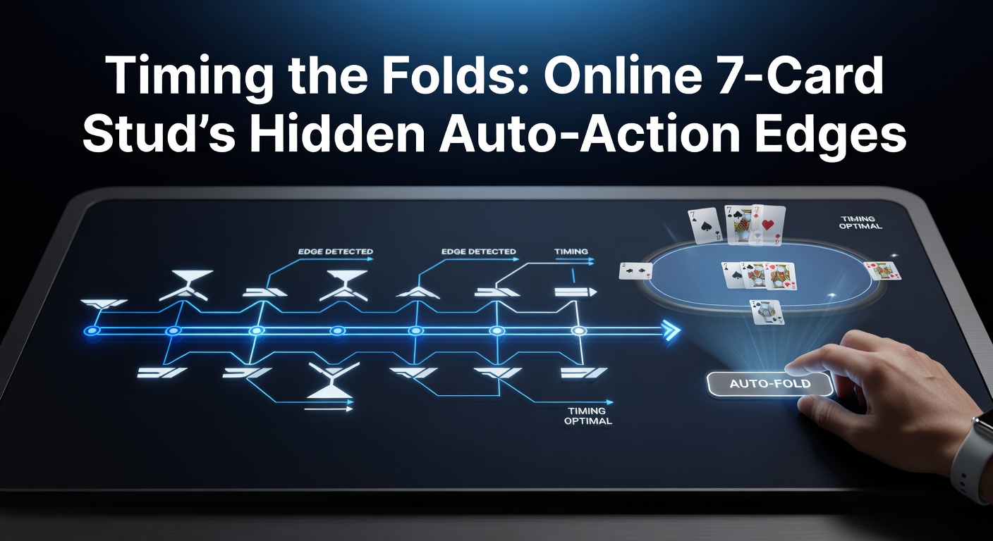 Online 7-Card Stud table showing player actions and timers in a high-stakes game
